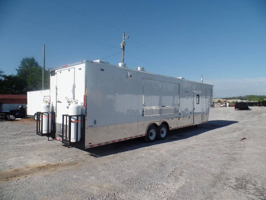 973-8.5-x-40-white-goose-neck-event-concession-food-trailer-with-appliances-7.jpg 8.5' x 40' White Goose Neck Event Concession Food Trailer With Appliances