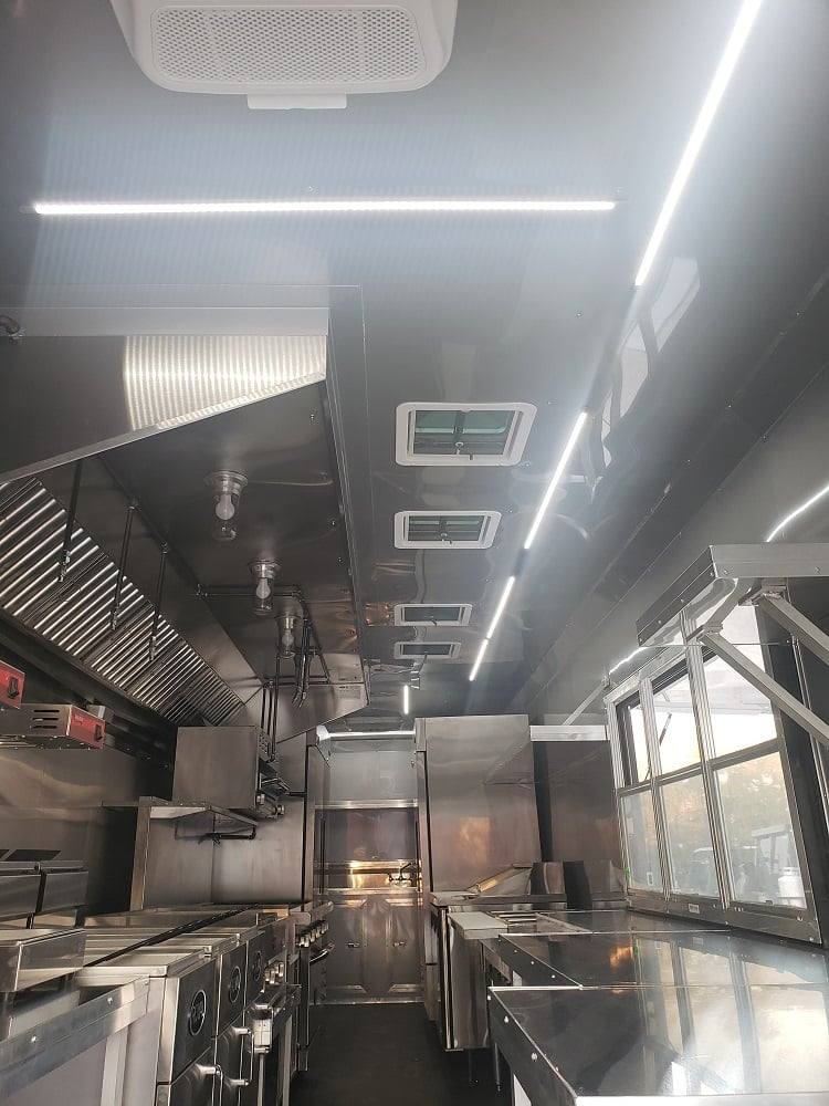 976-8.5-x-40-white-gooseneck-concession-food-trailer-with-appliances-2.jpg 8.5' x 40' White Gooseneck Concession Food Trailer With Appliances