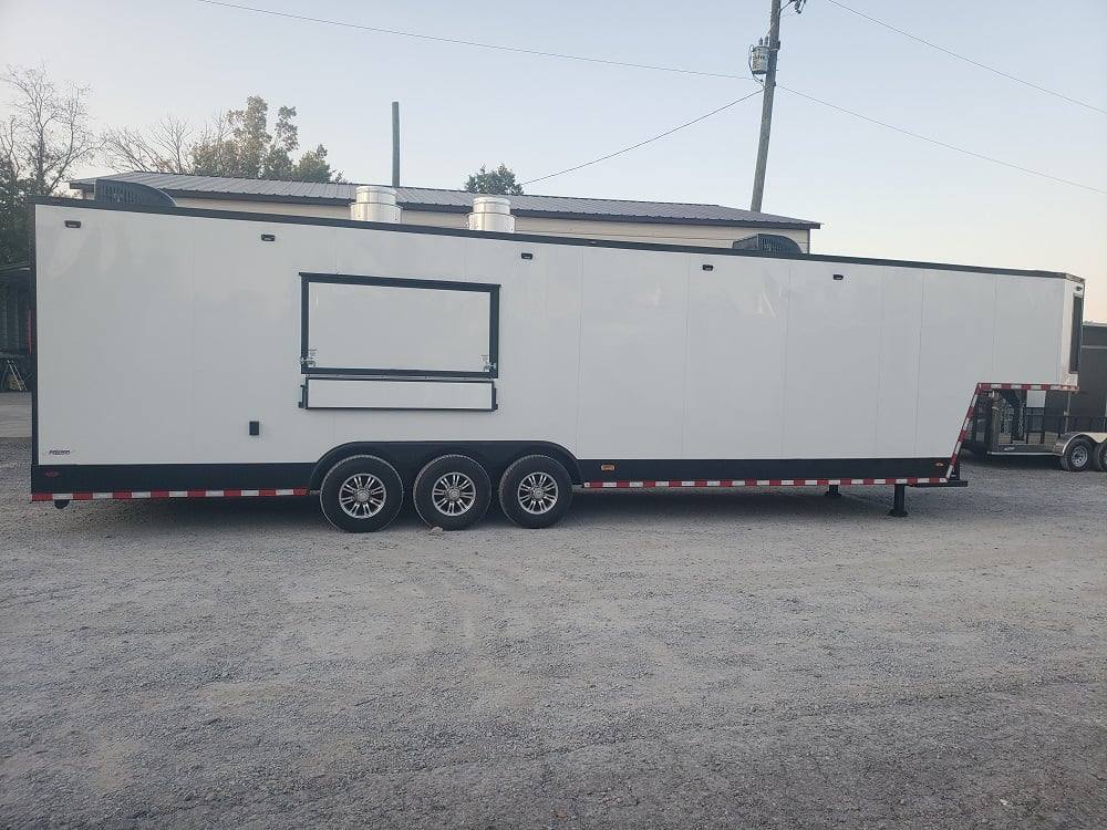 976-8.5-x-40-white-gooseneck-concession-food-trailer-with-appliances-38.jpg 8.5' x 40' White Gooseneck Concession Food Trailer With Appliances