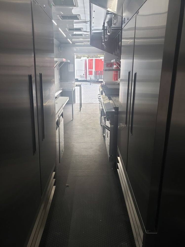 976-8.5-x-40-white-gooseneck-concession-food-trailer-with-appliances-8.jpg 8.5' x 40' White Gooseneck Concession Food Trailer With Appliances