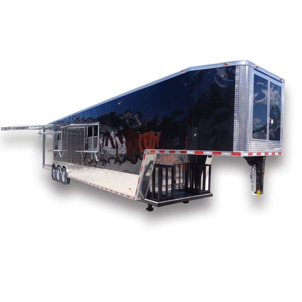 978-8.5-x-43-gooseneck-concession-bbq-event-food-trailer-1.jpg 8.5' x 43' Gooseneck Concession BBQ Event Food Trailer