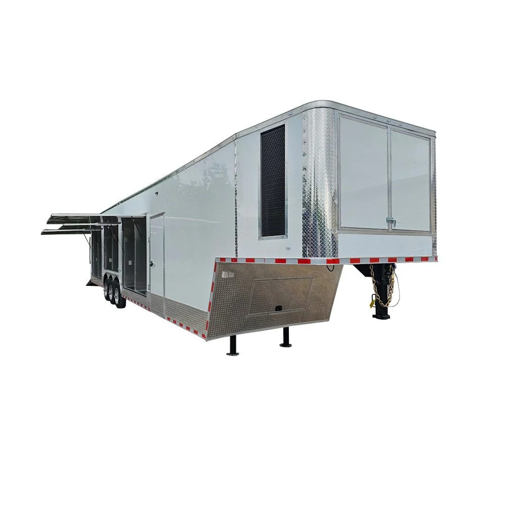979-8.5-x-44-concession-trailer-white-marketing-and-event-1.webp 8.5' X 44' Concession Trailer White Marketing and Event