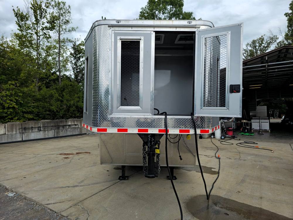 981-8.5-x-44-silver-concession-trailer-food-event-catering-3.jpg 8.5' X 44' Silver Concession Trailer Food Event Catering