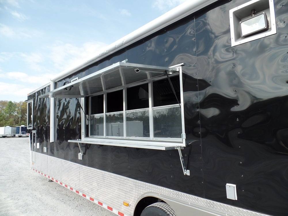 982-8.5-x-45-concession-black-food-trailer-bbq-event-catering-15.jpg 8.5' x 45' Concession Black Food Trailer BBQ Event Catering