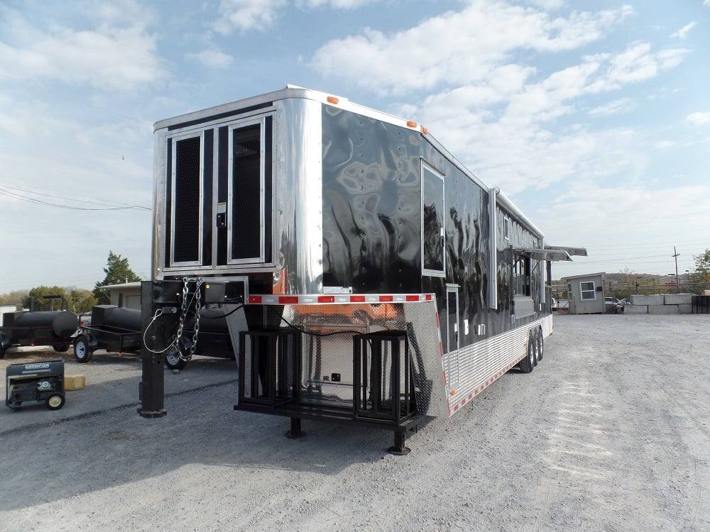 982-8.5-x-45-concession-black-food-trailer-bbq-event-catering-31.jpg 8.5' x 45' Concession Black Food Trailer BBQ Event Catering