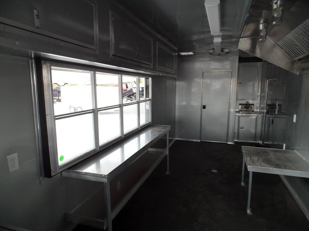982-8.5-x-45-concession-black-food-trailer-bbq-event-catering-7.jpg 8.5' x 45' Concession Black Food Trailer BBQ Event Catering