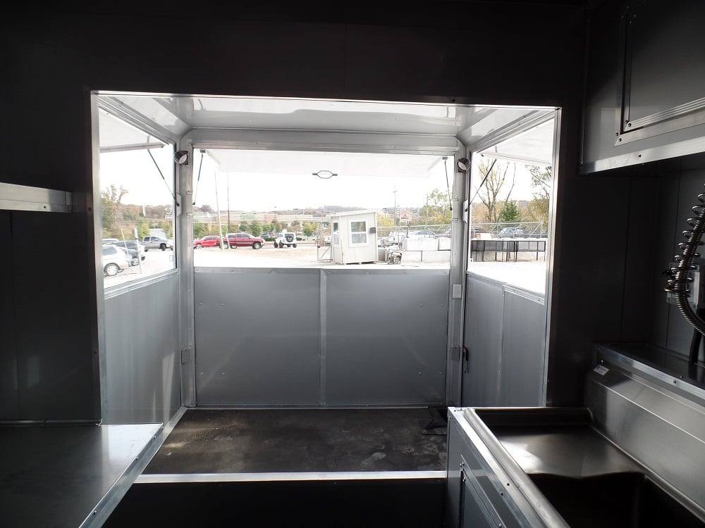 982-8.5-x-45-concession-black-food-trailer-bbq-event-catering-9.jpg 8.5' x 45' Concession Black Food Trailer BBQ Event Catering