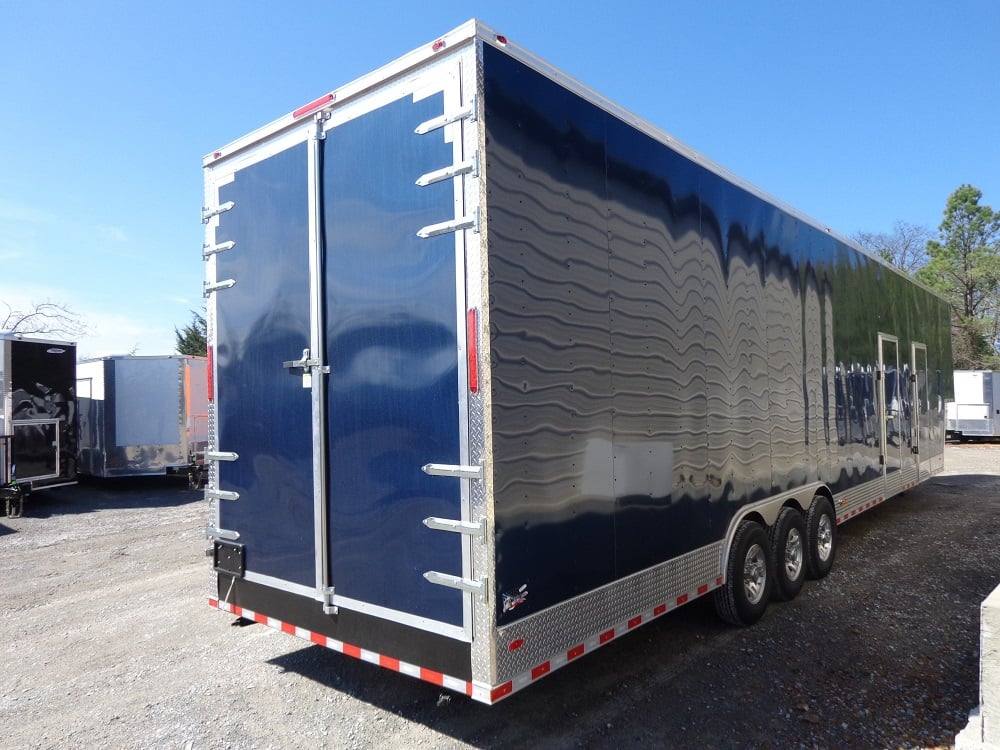983-8.5-x-45-indigo-blue-enclosed-gooseneck-event-trailer-18.jpg 8.5' x 45' Indigo Blue Enclosed Gooseneck Event Trailer
