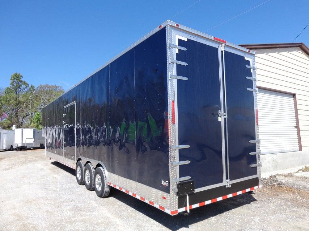 983-8.5-x-45-indigo-blue-enclosed-gooseneck-event-trailer-23.jpg 8.5' x 45' Indigo Blue Enclosed Gooseneck Event Trailer