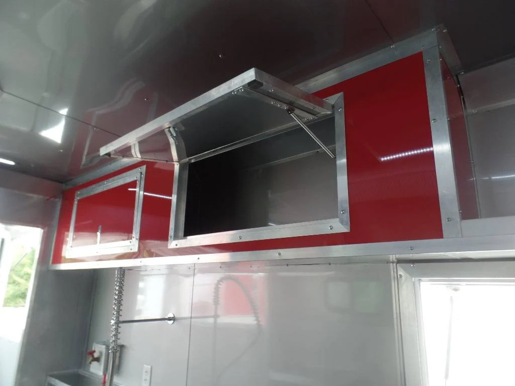 984-8.5-x-45-red-gooseneck-concession-bbq-food-trailer-2.webp 8.5' x 45' Red Gooseneck Concession BBQ Food Trailer