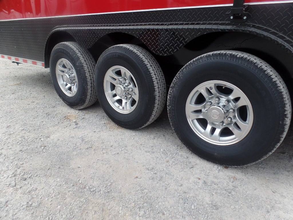 984-8.5-x-45-red-gooseneck-concession-bbq-food-trailer-20.jpg 8.5' x 45' Red Gooseneck Concession BBQ Food Trailer