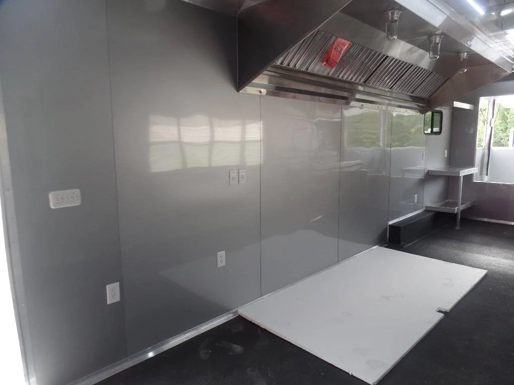 984-8.5-x-45-red-gooseneck-concession-bbq-food-trailer-4.webp 8.5' x 45' Red Gooseneck Concession BBQ Food Trailer