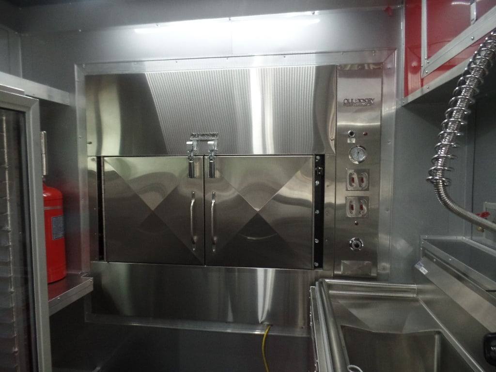 985-8.5-x-45-red-gooseneck-concession-bbq-food-trailer-with-appliances-13.jpg 8.5' x 45' Red Gooseneck Concession BBQ Food Trailer With Appliances