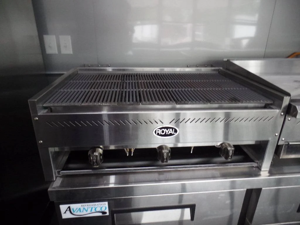 985-8.5-x-45-red-gooseneck-concession-bbq-food-trailer-with-appliances-14.webp 8.5' x 45' Red Gooseneck Concession BBQ Food Trailer With Appliances