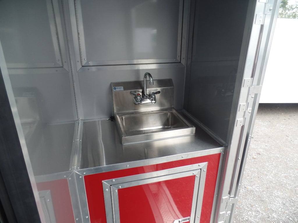 985-8.5-x-45-red-gooseneck-concession-bbq-food-trailer-with-appliances-15.jpg 8.5' x 45' Red Gooseneck Concession BBQ Food Trailer With Appliances