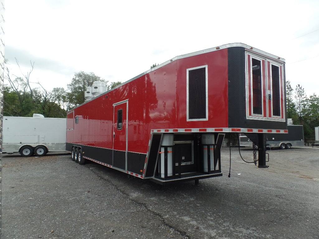 985-8.5-x-45-red-gooseneck-concession-bbq-food-trailer-with-appliances-25.jpg 8.5' x 45' Red Gooseneck Concession BBQ Food Trailer With Appliances