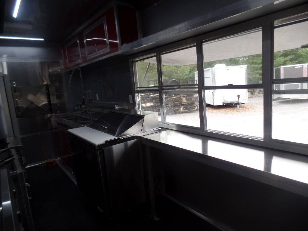 985-8.5-x-45-red-gooseneck-concession-bbq-food-trailer-with-appliances-30.jpg 8.5' x 45' Red Gooseneck Concession BBQ Food Trailer With Appliances