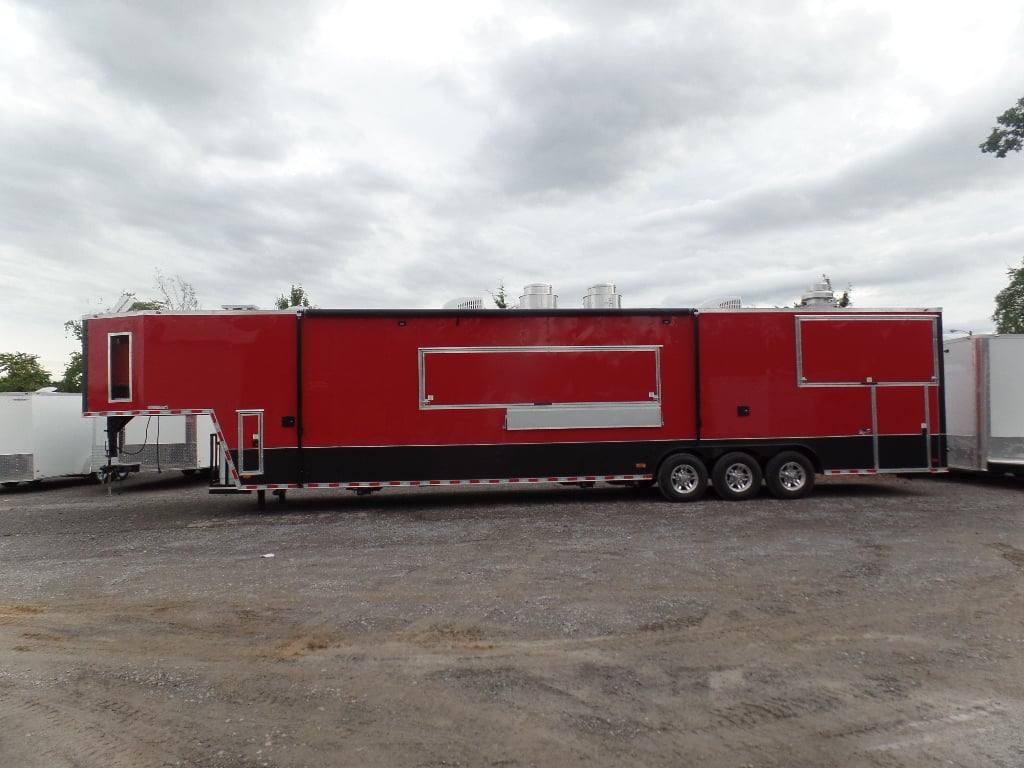 985-8.5-x-45-red-gooseneck-concession-bbq-food-trailer-with-appliances-31.jpg 8.5' x 45' Red Gooseneck Concession BBQ Food Trailer With Appliances