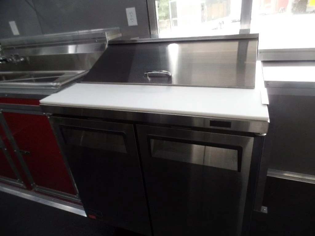 985-8.5-x-45-red-gooseneck-concession-bbq-food-trailer-with-appliances-36.webp 8.5' x 45' Red Gooseneck Concession BBQ Food Trailer With Appliances