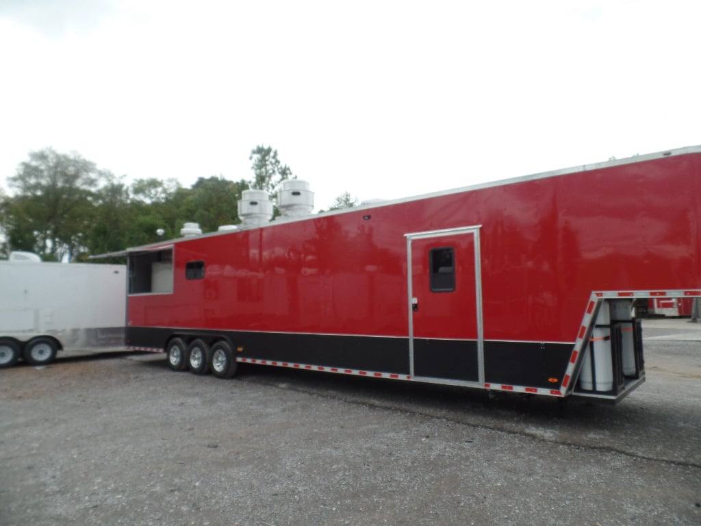 985-8.5-x-45-red-gooseneck-concession-bbq-food-trailer-with-appliances-39.jpg 8.5' x 45' Red Gooseneck Concession BBQ Food Trailer With Appliances