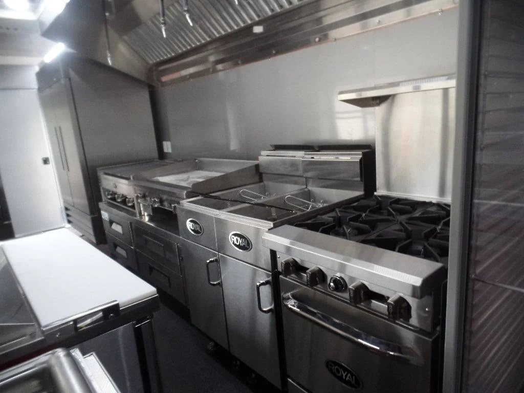 985-8.5-x-45-red-gooseneck-concession-bbq-food-trailer-with-appliances-41.webp 8.5' x 45' Red Gooseneck Concession BBQ Food Trailer With Appliances