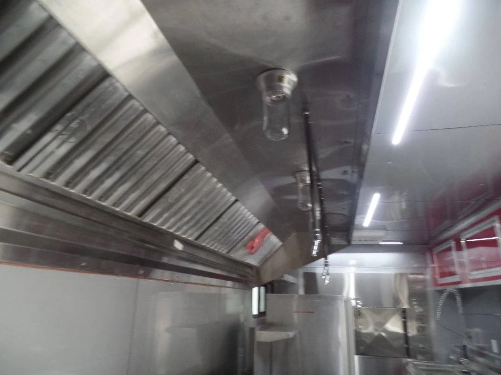 985-8.5-x-45-red-gooseneck-concession-bbq-food-trailer-with-appliances-8.webp 8.5' x 45' Red Gooseneck Concession BBQ Food Trailer With Appliances