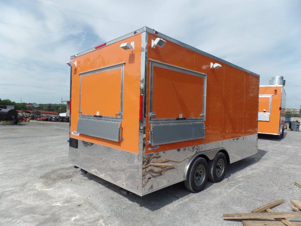 99-8.5-x-16-concession-food-trailer-orange-catering-event-14.jpg 8.5' x 16' Concession Food Trailer Orange Catering Event
