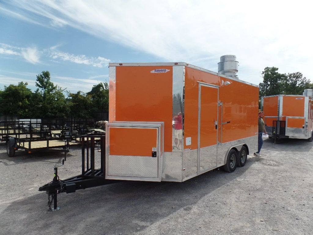 99-8.5-x-16-concession-food-trailer-orange-catering-event-7.jpg 8.5' x 16' Concession Food Trailer Orange Catering Event