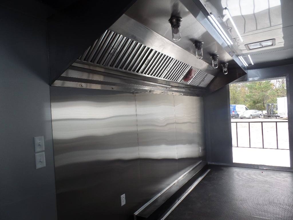 8.5' x 48' Indigo Blue Gooseneck Concession BBQ Food Event Trailer