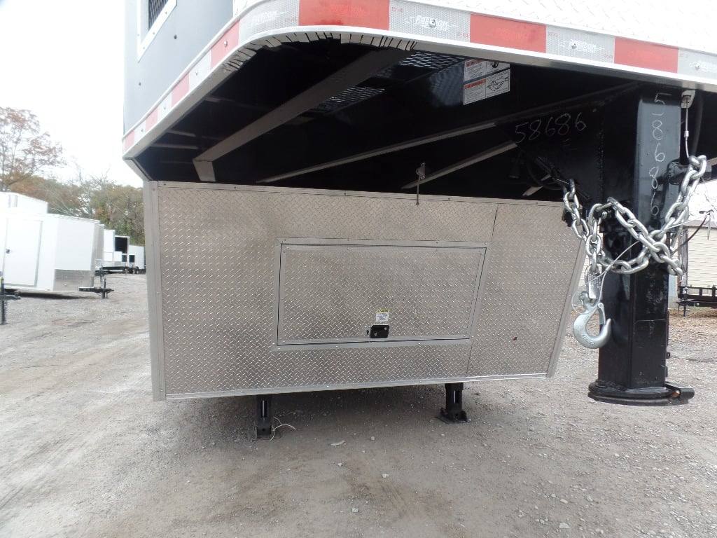 8.5' x 48' Indigo Blue Gooseneck Concession BBQ Food Event Trailer