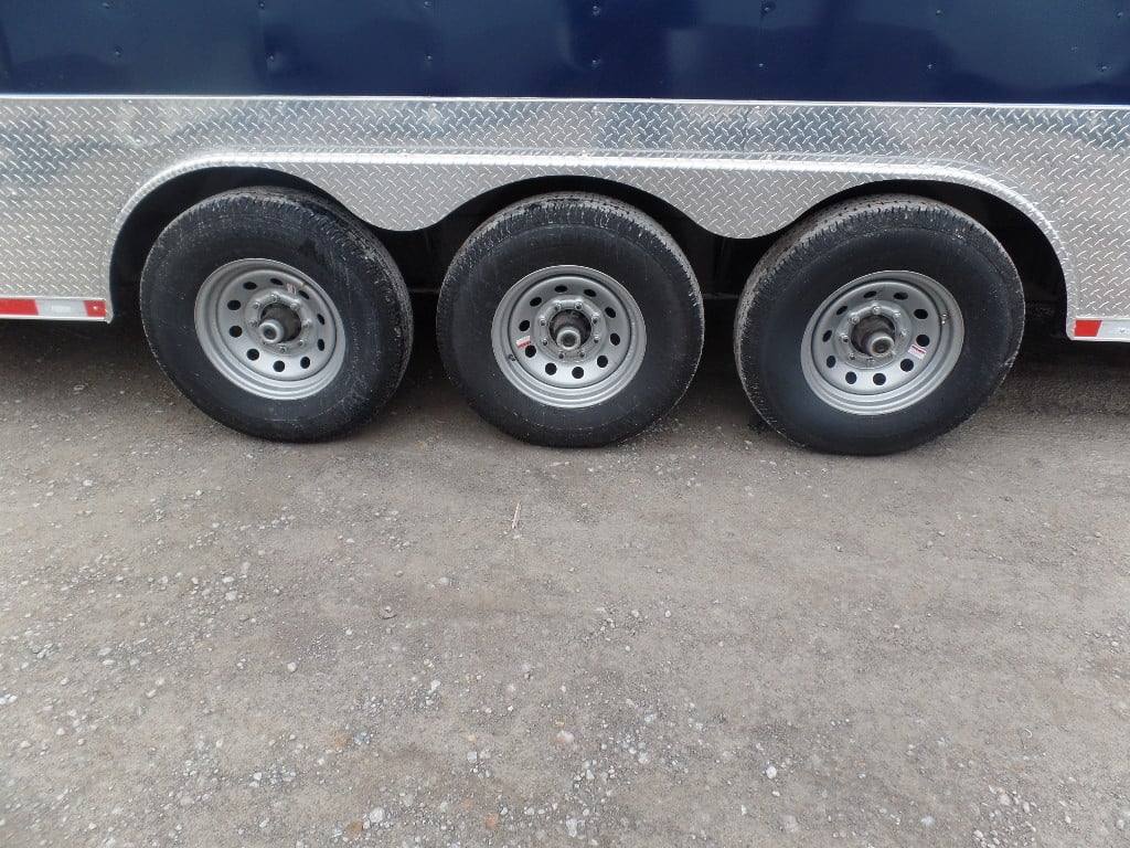 8.5' x 48' Indigo Blue Gooseneck Concession BBQ Food Event Trailer