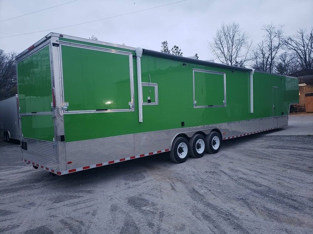 995-8.5-x-48-lime-green-goose-neck-pizza-concession-food-trailer-19.jpg 8.5' x 48' Lime Green Goose-neck Pizza Concession Food Trailer