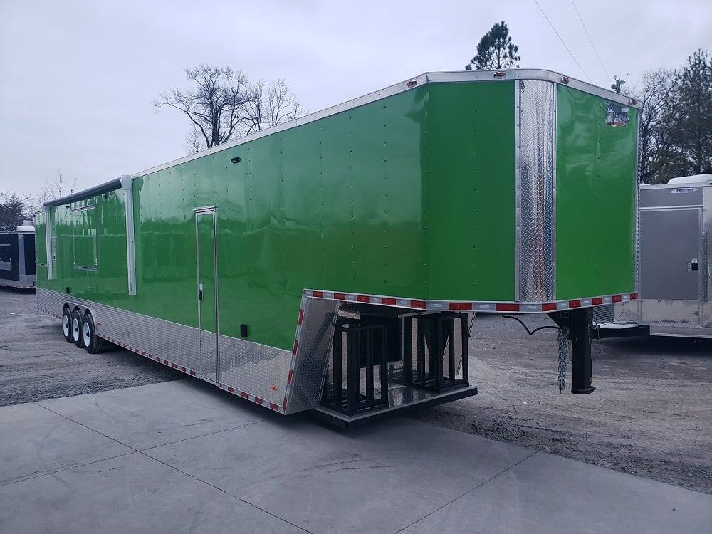 995-8.5-x-48-lime-green-goose-neck-pizza-concession-food-trailer-23.jpg 8.5' x 48' Lime Green Goose-neck Pizza Concession Food Trailer