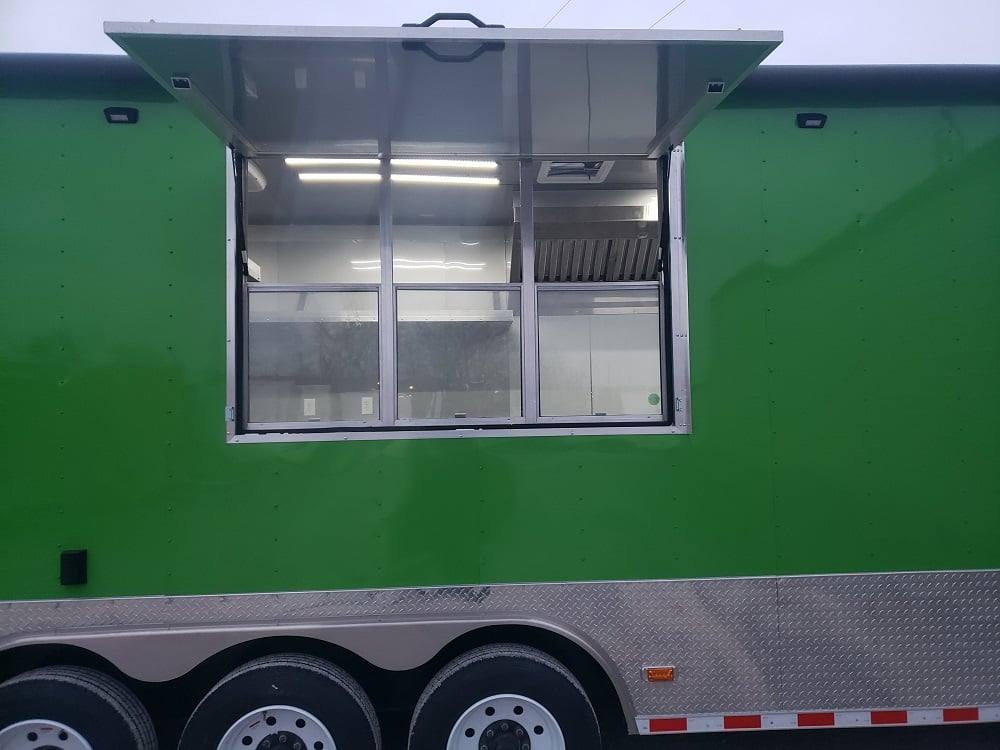 995-8.5-x-48-lime-green-goose-neck-pizza-concession-food-trailer-27.jpg 8.5' x 48' Lime Green Goose-neck Pizza Concession Food Trailer