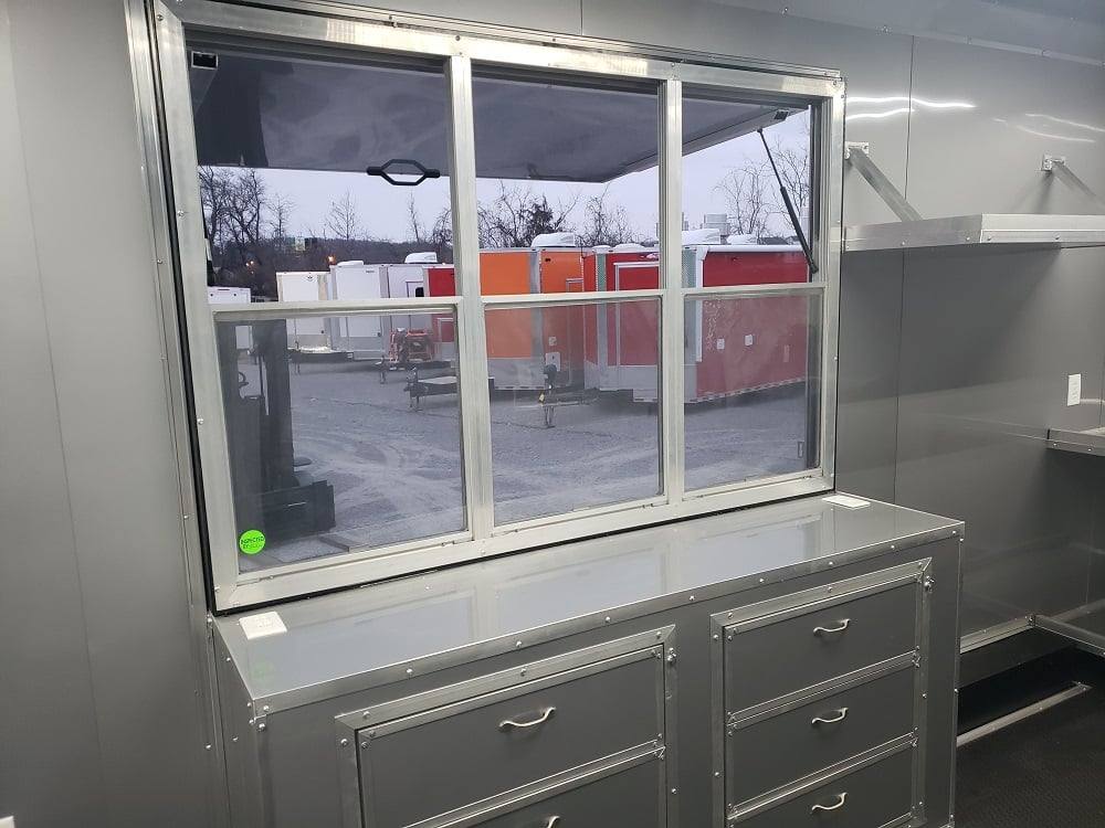 995-8.5-x-48-lime-green-goose-neck-pizza-concession-food-trailer-33.jpg 8.5' x 48' Lime Green Goose-neck Pizza Concession Food Trailer