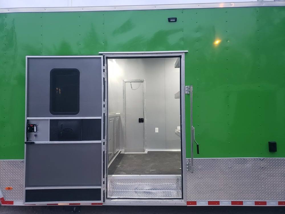 995-8.5-x-48-lime-green-goose-neck-pizza-concession-food-trailer-45.jpg 8.5' x 48' Lime Green Goose-neck Pizza Concession Food Trailer