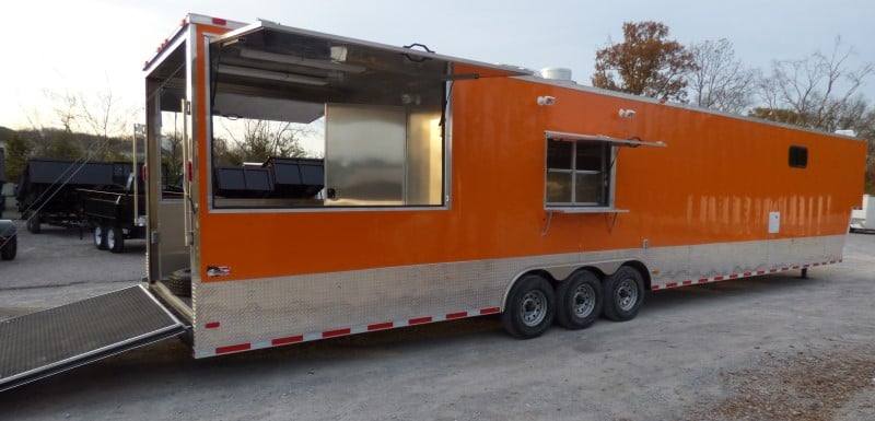996-8.5-x-48-orange-concession-food-catering-event-trailer-29.jpg 8.5' x 48' Orange Concession Food Catering Event Trailer