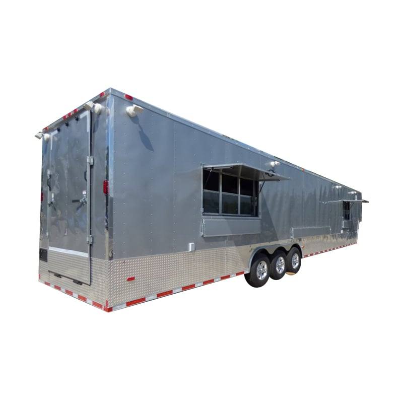 998-8.5-x-49-silver-frost-concession-food-gooseneck-trailer-1.jpg 8.5' x 49' Silver Frost Concession Food Gooseneck Trailer